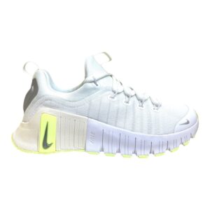 Nike Free Metcon 6 White/Metallic Silver-Barely Volt